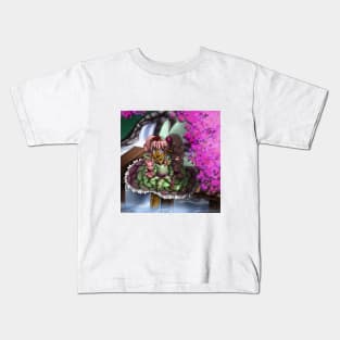 African American Fairy and Purple Leaves Kids T-Shirt